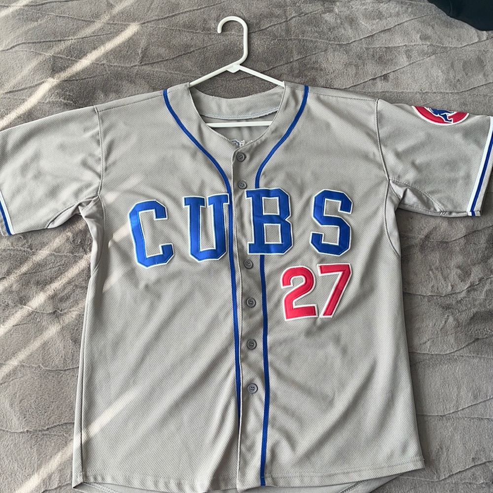 Chicago Cubs Addison Russell Jersey - Medium, Gray